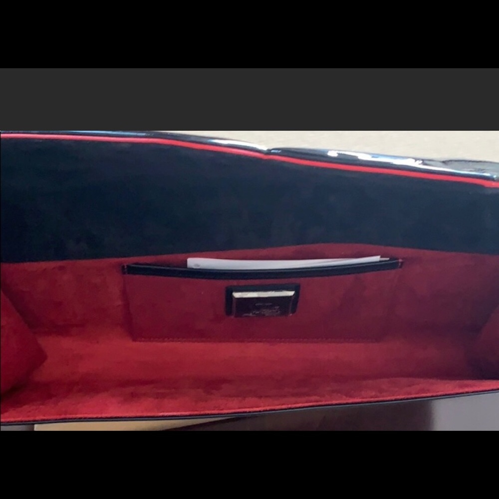 CL patent leather clutch